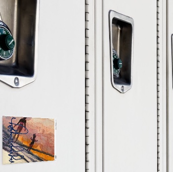 Fridge Magnet, locker — customized from one of Ray Patrick's paintings, made by @seashellsnsocal at rayrayisHAPPY.com - Seascapes, Sunsets, Surfing, Watercolor